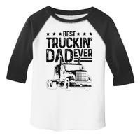 Best Truckin' Dad Ever Truck Driver Father's Day Gift Toddler Fine Jersey T-Shirt