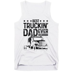 Best Truckin' Dad Ever Truck Driver Father's Day Gift Tank Top