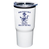 Born To Dilly Dally Forced To Pick Up The Pace Goose Raccoon Tumbler