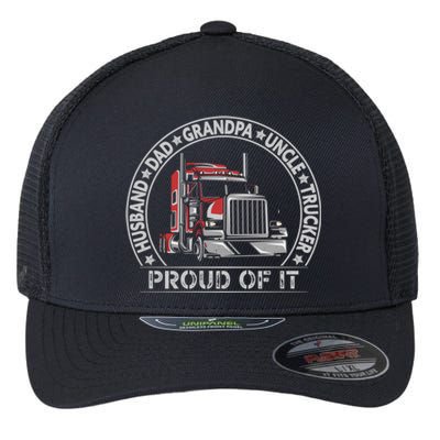 Best Trucking Dad Ever Patriotic Trucker Cute Gift Flexfit Unipanel Trucker Cap