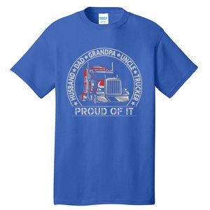 Best Trucking Dad Ever Patriotic Trucker Cute Gift Tall T-Shirt