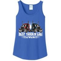 Best Truckin Dad Ever Truck Driver Gift Ladies Essential Tank