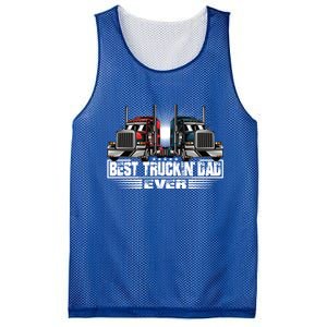 Best Truckin Dad Ever Truck Driver Gift Mesh Reversible Basketball Jersey Tank