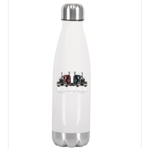 Best Truckin Dad Ever Truck Driver Gift Stainless Steel Insulated Water Bottle