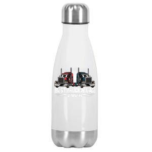 Best Truckin Dad Ever Truck Driver Gift Stainless Steel Insulated Water Bottle