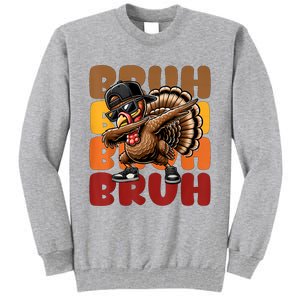 Bruh Turkey Dabbing Thanksgiving Tall Sweatshirt