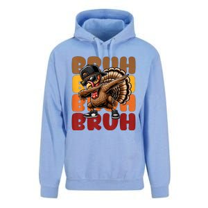 Bruh Turkey Dabbing Thanksgiving Unisex Surf Hoodie