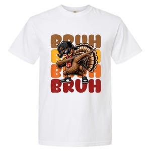 Bruh Turkey Dabbing Thanksgiving Garment-Dyed Heavyweight T-Shirt