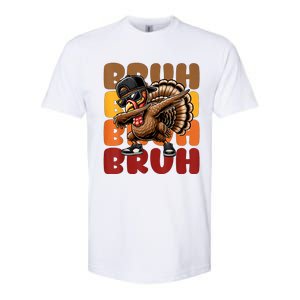 Bruh Turkey Dabbing Thanksgiving Softstyle CVC T-Shirt