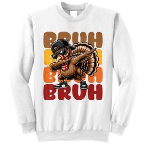 Bruh Turkey Dabbing Thanksgiving Sweatshirt