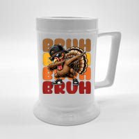 Bruh Turkey Dabbing Thanksgiving Beer Stein