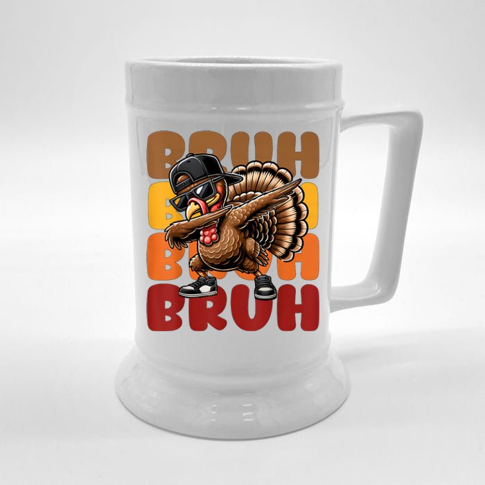 Bruh Turkey Dabbing Thanksgiving Beer Stein