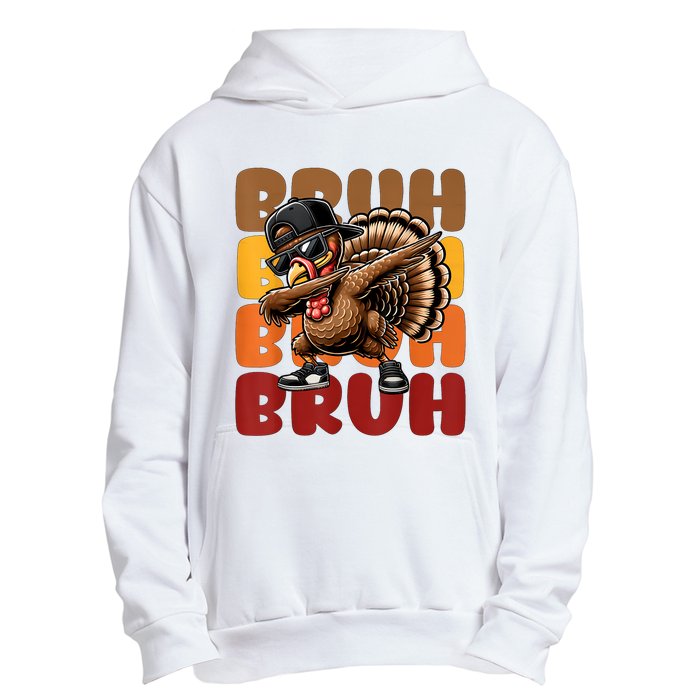 Bruh Turkey Dabbing Thanksgiving Urban Pullover Hoodie