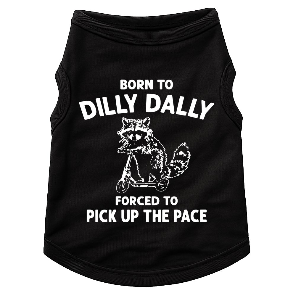 Born To Dilly Dally Vintage Funny Silly Racoon Doggie Tank