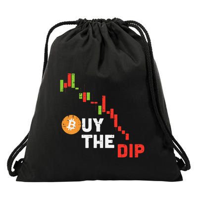 Buy The Dip Bitcoin Crypto Cryptocurrency Trader Investor Drawstring Bag