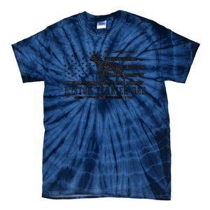 Boston Terrier Dad Distressed American Flag Patriotic Dog Tie-Dye T-Shirt