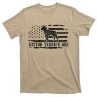 Boston Terrier Dad Distressed American Flag Patriotic Dog T-Shirt