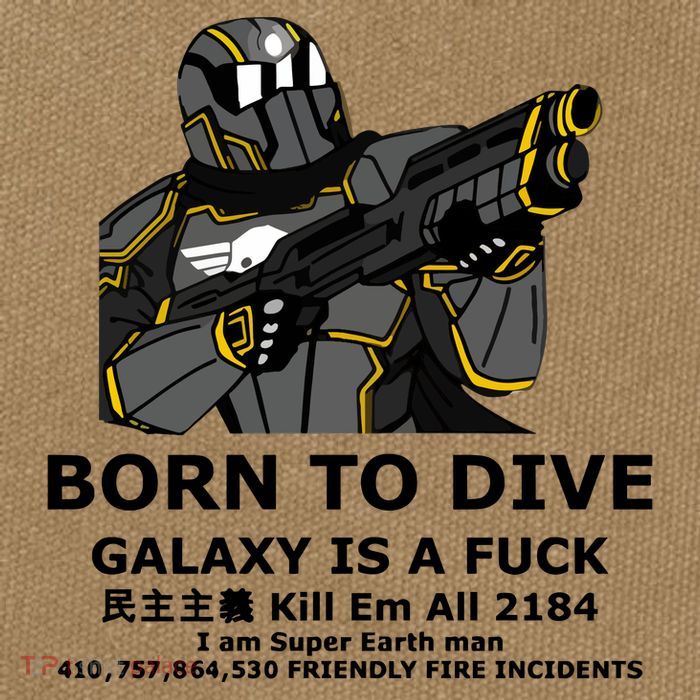 Born To Dive Galaxy Is A Fuck Kill Em All 2184 I Am Super Earth Man 410757864 Cotton Canvas Backpack