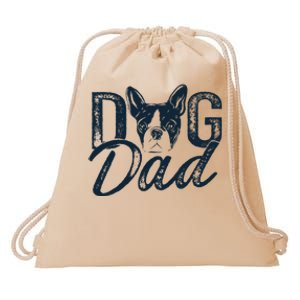 Boston Terrier Dog Dad Drawstring Bag