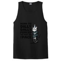 Born To Dilly Dally Forced To Pick Up The Pace Funny Cat PosiCharge Competitor Tank