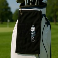 Born To Dilly Dally Forced To Pick Up The Pace Funny Cat Golf Towel