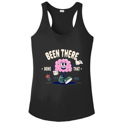 Been There Done That Retro Cartoon Brain Ladies PosiCharge Competitor Racerback Tank