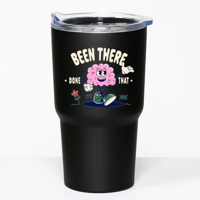 Been There Done That Retro Cartoon Brain Tumbler