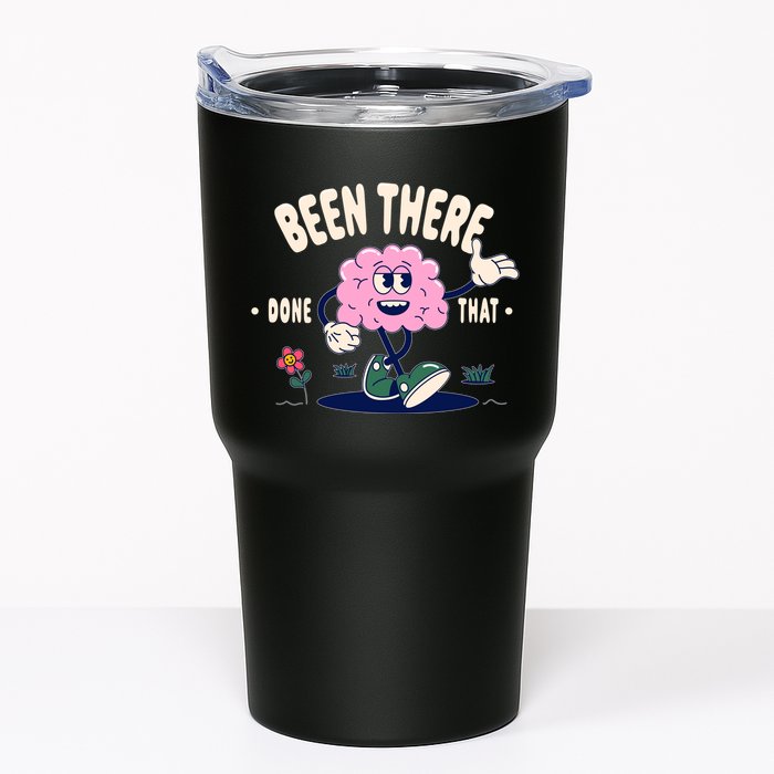 Been There Done That Retro Cartoon Brain Tumbler
