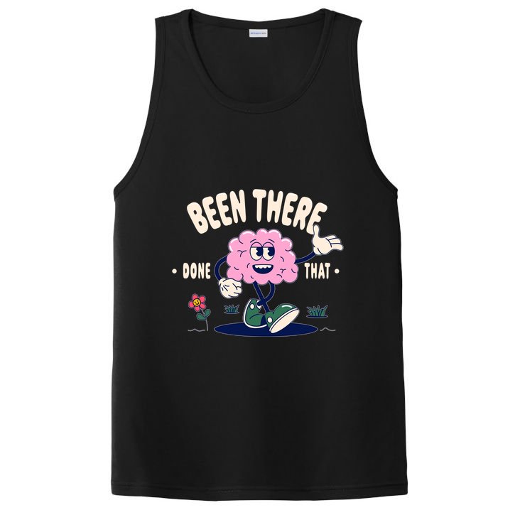 Been There Done That Retro Cartoon Brain PosiCharge Competitor Tank
