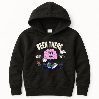 Been There Done That Retro Cartoon Brain Kids Hoodie