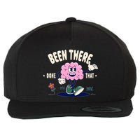 Been There Done That Retro Cartoon Brain Wool Snapback Cap