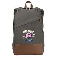 Been There Done That Retro Cartoon Brain Cotton Canvas Backpack