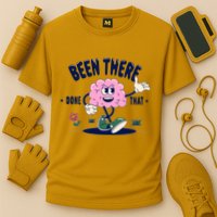 Been There Done That Retro Cartoon Brain Performance Shirt