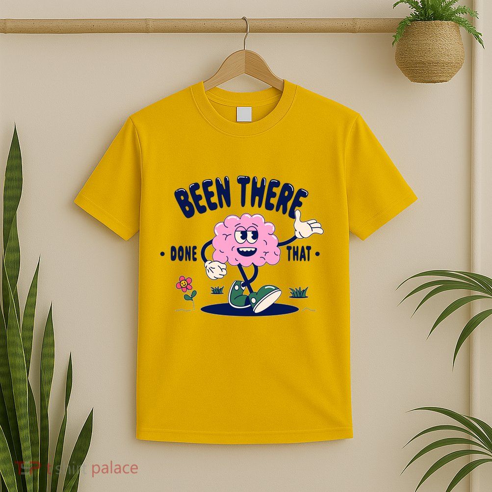 Been There Done That Retro Cartoon Brain T-Shirt