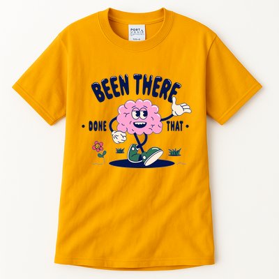 Been There Done That Retro Cartoon Brain Tall T-Shirt