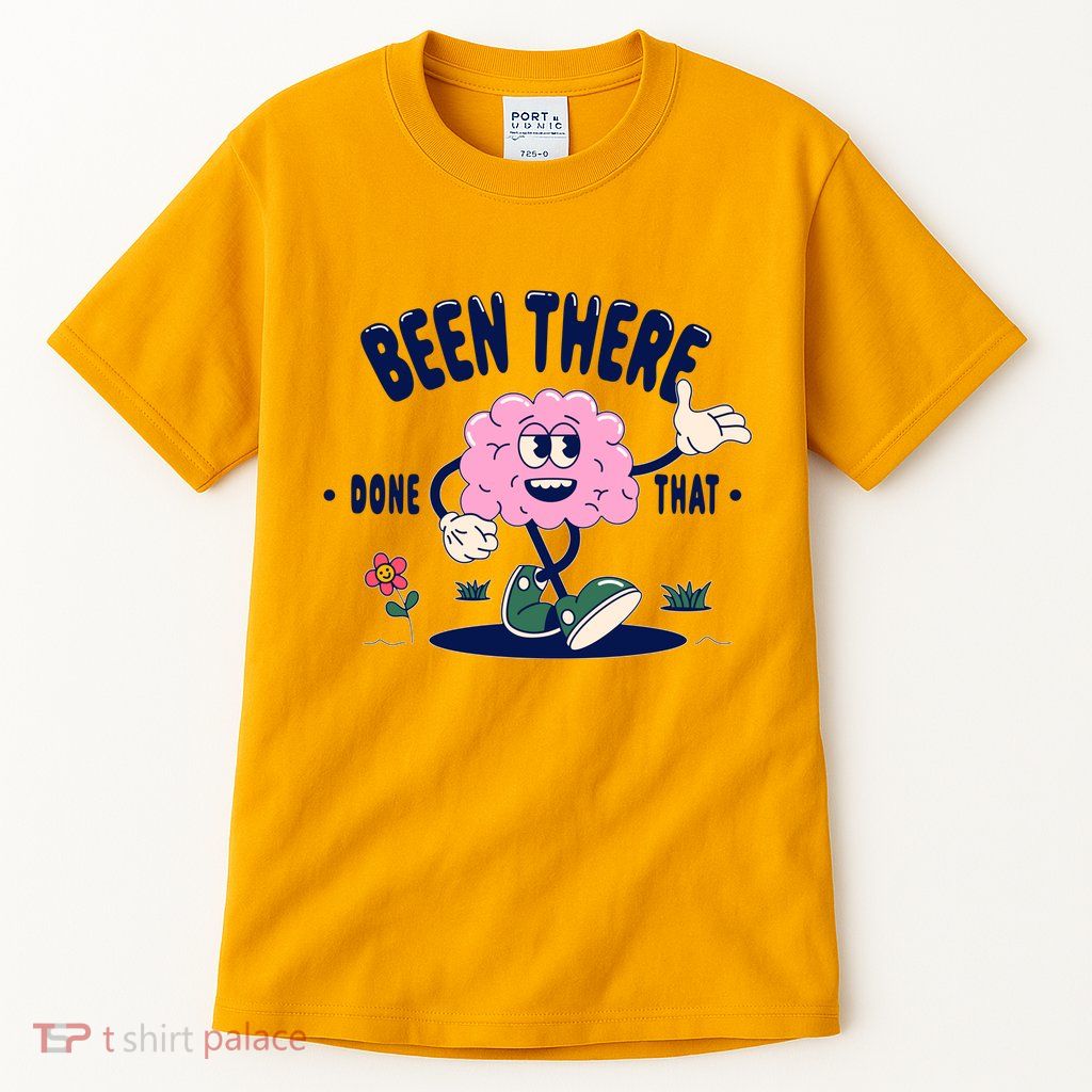 Been There Done That Retro Cartoon Brain Tall T-Shirt