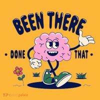 Been There Done That Retro Cartoon Brain Tall T-Shirt