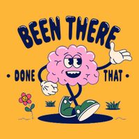Been There Done That Retro Cartoon Brain Baby Bodysuit