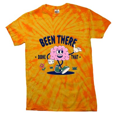 Been There Done That Retro Cartoon Brain Tie-Dye T-Shirt