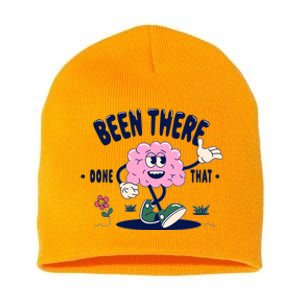 Been There Done That Retro Cartoon Brain Short Acrylic Beanie