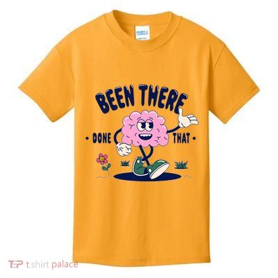 Been There Done That Retro Cartoon Brain Kids T-Shirt