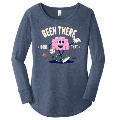 Been There Done That Retro Cartoon Brain Women's Perfect Tri Tunic Long Sleeve Shirt