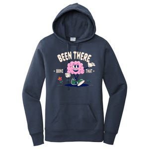 Been There Done That Retro Cartoon Brain Women's Pullover Hoodie