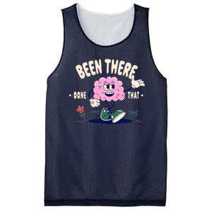 Been There Done That Retro Cartoon Brain Mesh Reversible Basketball Jersey Tank