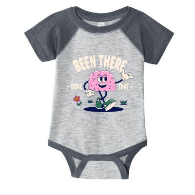 Been There Done That Retro Cartoon Brain Infant Baby Jersey Bodysuit