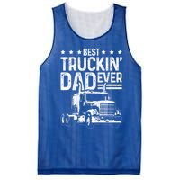 Best Truckin Dad Ever Funny Truck Driver FatherS Day Gift Funny Gift Mesh Reversible Basketball Jersey Tank