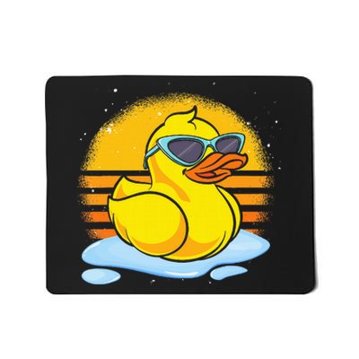 Bath Toy Duckie Cute Ducky Cool Sunglasses Retro Rubber Duck Mousepad