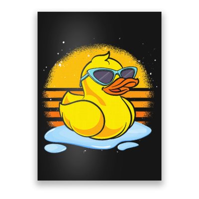 Bath Toy Duckie Cute Ducky Cool Sunglasses Retro Rubber Duck Poster