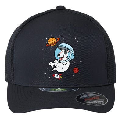 Bull Terrier Dog Astronaut Space Universe Galaxy Gift Flexfit Unipanel Trucker Cap