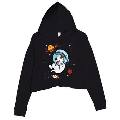 Bull Terrier Dog Astronaut Space Universe Galaxy Gift Crop Fleece Hoodie